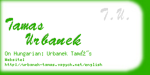 tamas urbanek business card